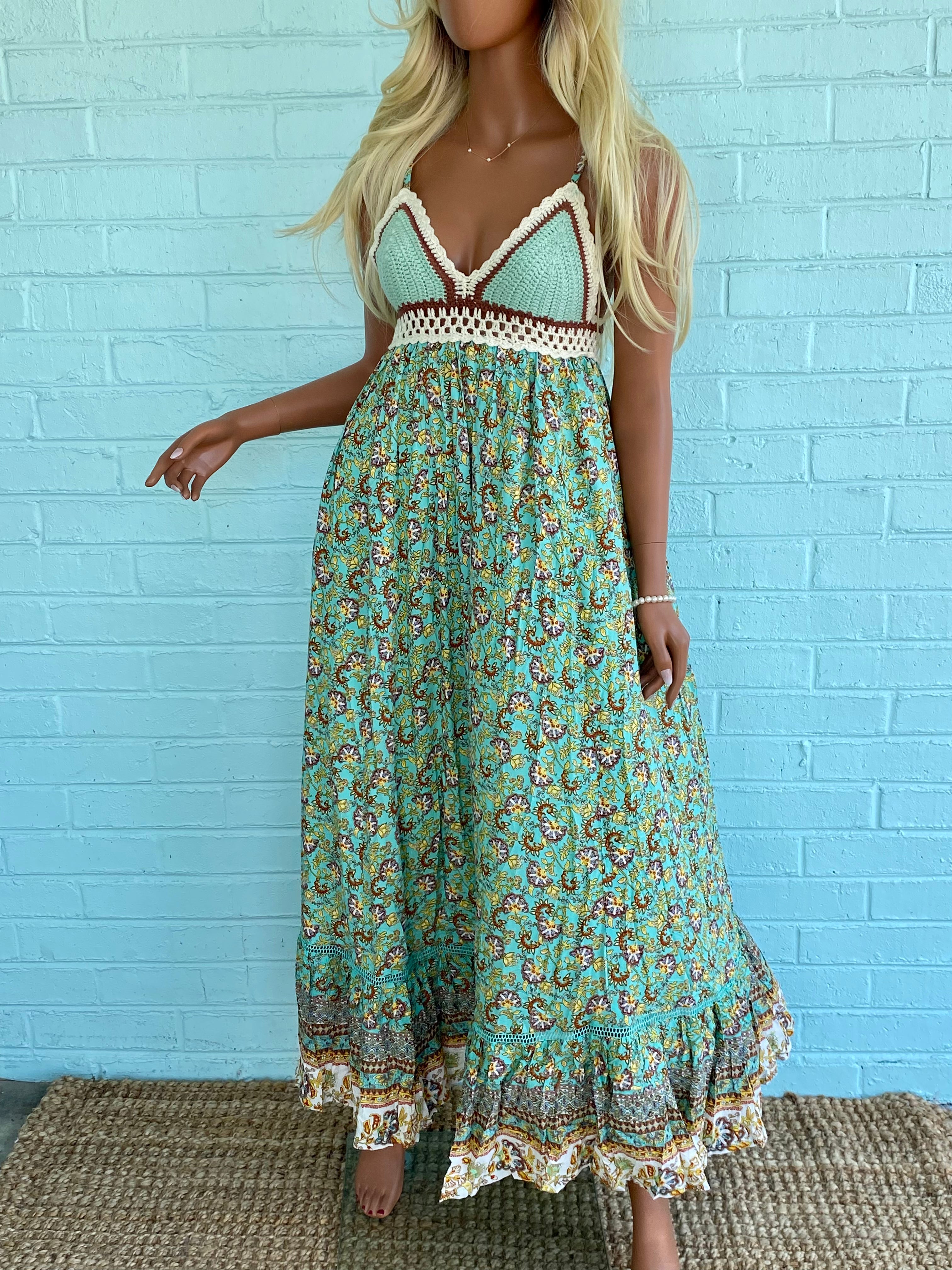 crochet summer maxi dress Endless Summer Crochet Maxi Dress – AQUA McQueen
