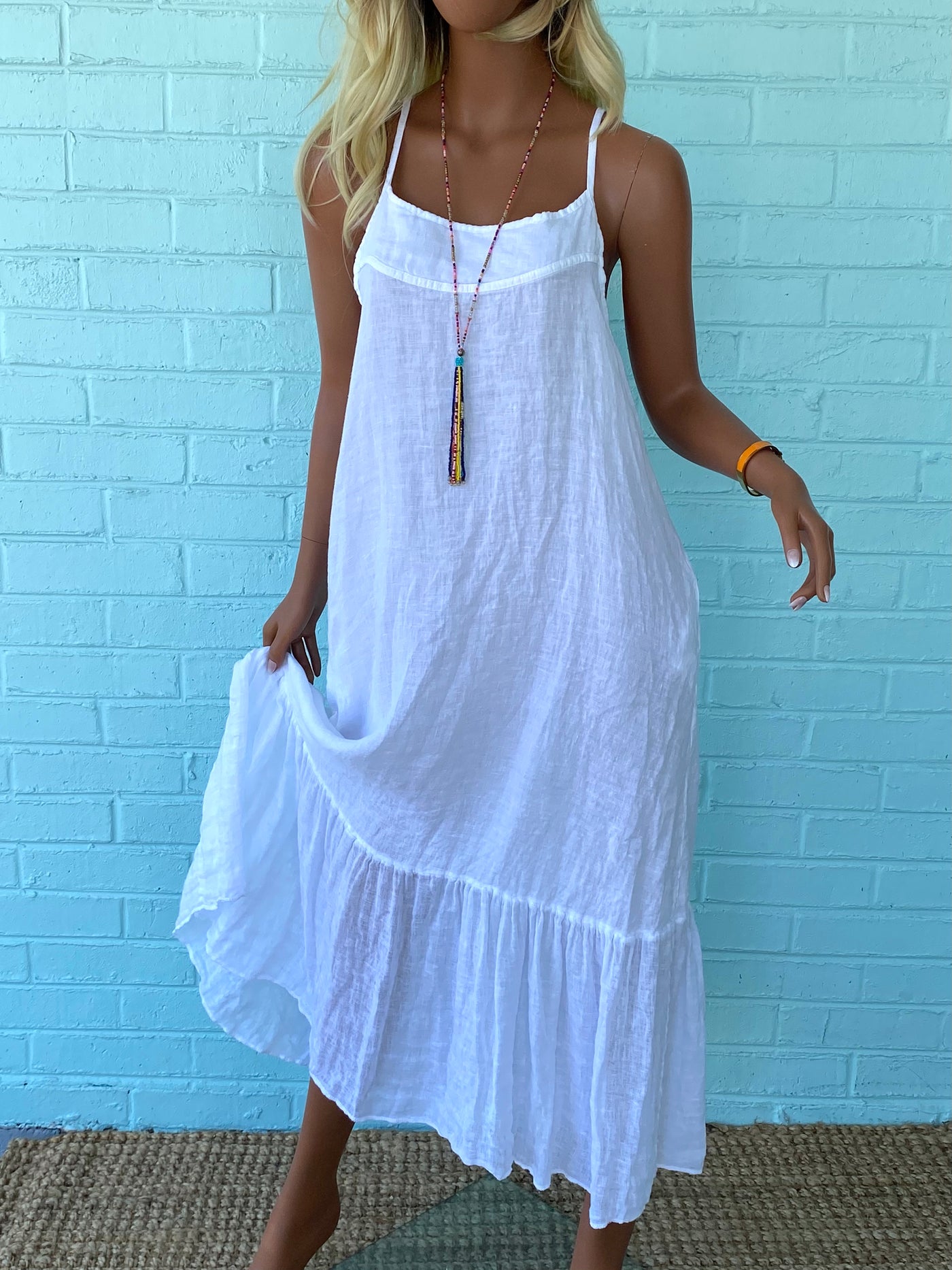 Amalfi Coast Linen Maxi Dress Amalfi Coast Linen Maxi Dress